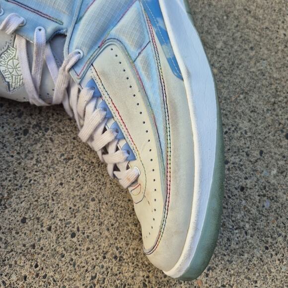 Air Jordan 2 J Balvin Retro Mens 10 Blue Sneakers Shoes 2022 DQ7691-419 - Picture 9 of 16